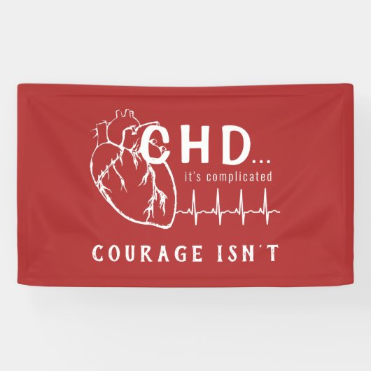 CHD Heart Sketch EKG Event Banner (Horizontaal)
