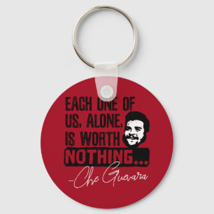Che Guevara citaat - elk alleen niets waard Sleutelhanger