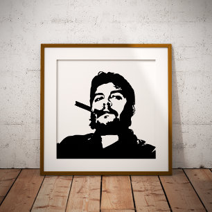 Che Guevara, Comandante, Revolutie, Cuba, Havana Folie Afdrukken