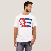 Che Guevara Cuban Flag T-shirt (Voorkant volledig)