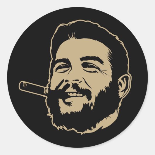 Che Guevara met Sigarenportret Sticker (Voorkant)