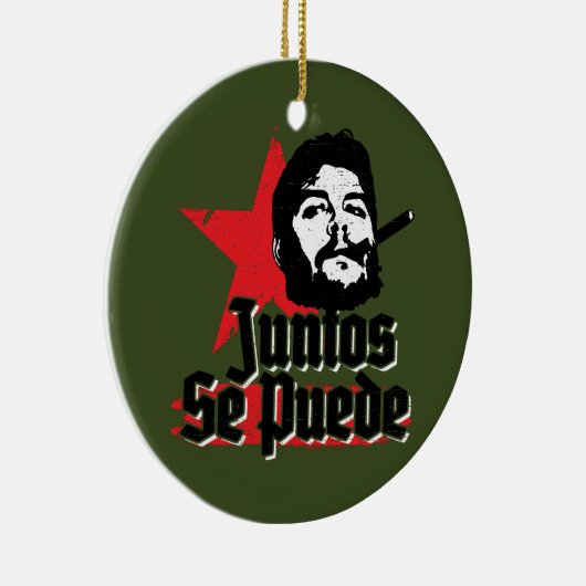 Che Guevara Revolutionary Quote Juntos Se Puede Keramisch Ornament (Rechts)