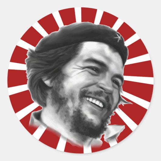 Che Guevara Ronde Sticker (Voorkant)