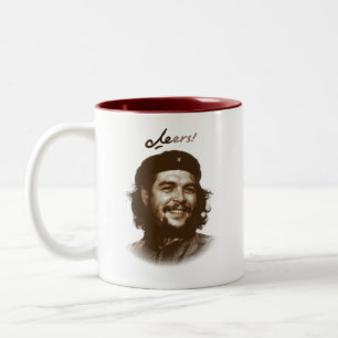 Che Guevara Smile "Cheers" Tweekleurige Koffiemok