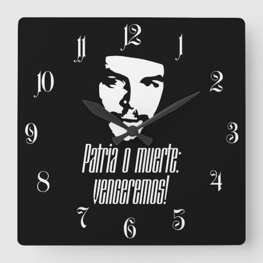 Che Guevara Vierkante Klok (Voorkant)
