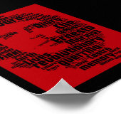 Che Guevara woordwolkenprint Poster (Hoek)