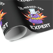 Che-miste-try Funny Science Chemistry Pun Dark BG Cadeaupapier (Rol Hoek)