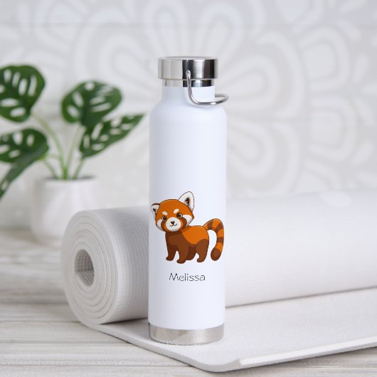 Che Red Panda Aangepaste Naam Waterfles (Yoga (Gedraaid) )