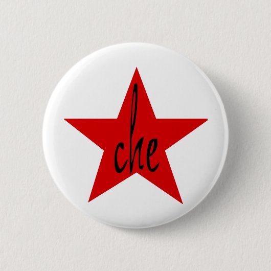 Che Red Star. Ronde Button 5,7 Cm (Voorkant)