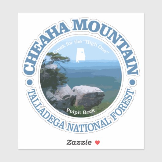 Cheaha Mountain Sticker (Vel)