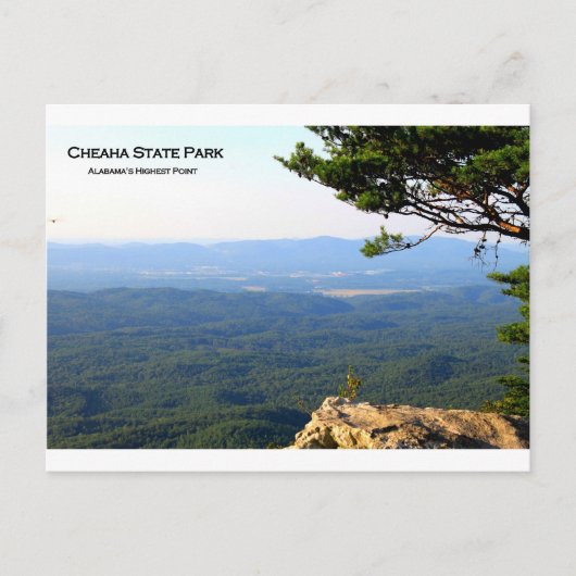 CHEAHA STATE PARK - ALABAMA'S HIGHEST POINT BRIEFKAART (Voorkant)