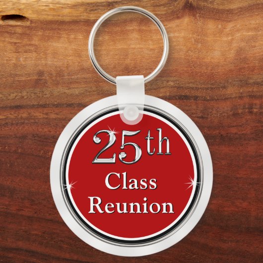 Cheap 25th Class Reunion Party Favors Personalized Sleutelhanger (Achterkant)