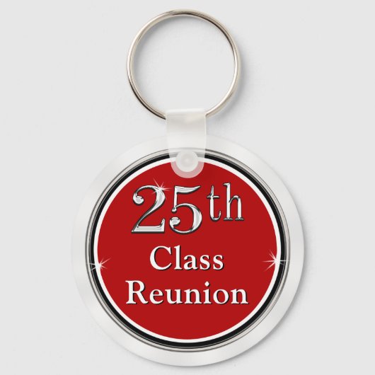 Cheap 25th Class Reunion Party Favors Personalized Sleutelhanger (Achterkant)