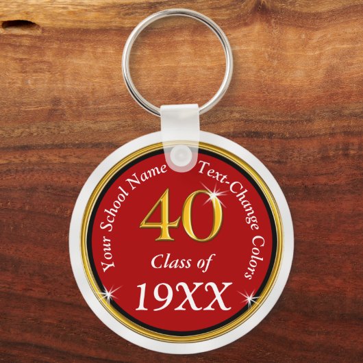 Cheap 40e High School Reunion Ideas Class Reunion Sleutelhanger (Achterkant)