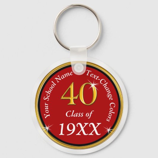 Cheap 40e High School Reunion Ideas Class Reunion Sleutelhanger (Achterkant)