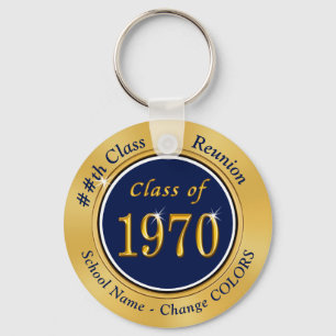 Cheap 50th Class Reunion Gifts, Klasse of 1970 Nav Sleutelhanger