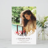 Cheap Afstuderen Elegant Floral Lijst Foto (Staand voorkant)