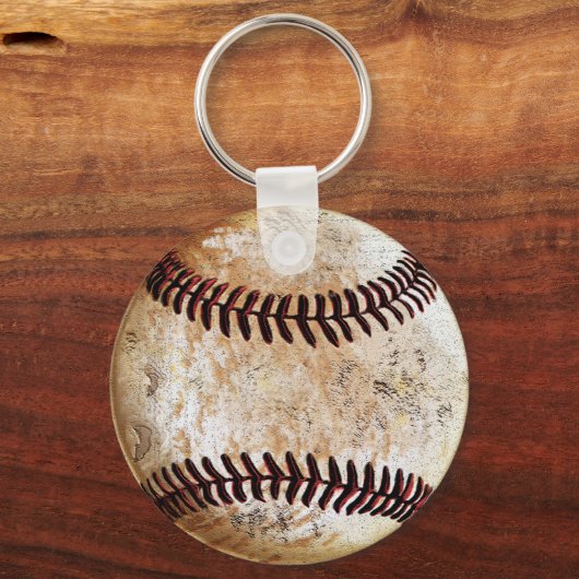 Cheap Baseball Keychains met Jouw tekst, en Logo Sleutelhanger (Achterkant)