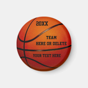 Cheap Basketball Party Favors PERSONALIZED Magneet