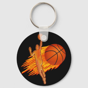 CHEAP Basketball TEAM Gifts Flaming Basketball Sleutelhanger