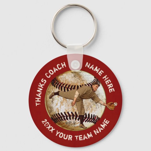 Cheap  bekijk Baseball Team Giften PERSONALIZE Sleutelhanger (Voorkant)