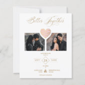 Cheap Better Together Pink Golden Heart 2 Foto's (Voorkant)