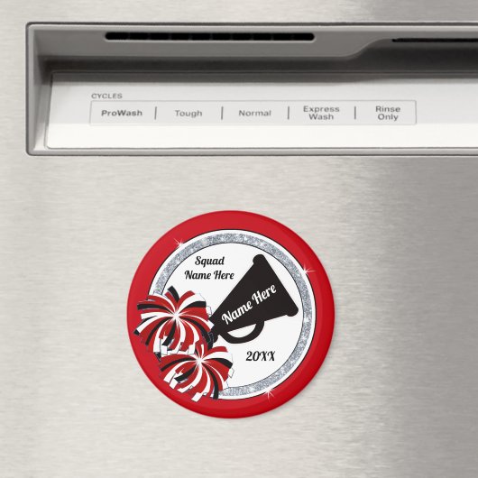 Cheap Cheer Magnets, Cheer Goodie Bag Stuffers Red Magneet (Insitu (Vaatwasser))