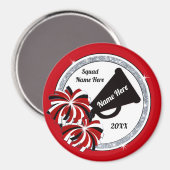 Cheap Cheer Magnets, Cheer Goodie Bag Stuffers Red Magneet (Voorkant / Achterkant)