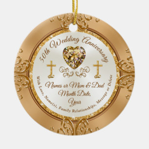 Cheap, Christelijk 50e Jubileum Gifts of Favors Keramisch Ornament