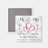 Cheap Christian Wedding Favors PERALIZED Magneet (Voorkant / Achterkant)