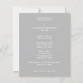 Cheap Classic Grey Floral Funeral Service Photo (Achterkant)