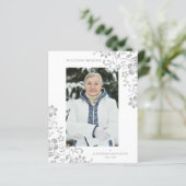 Cheap Classic Grey Floral Funeral Service Photo (Staand voorkant)