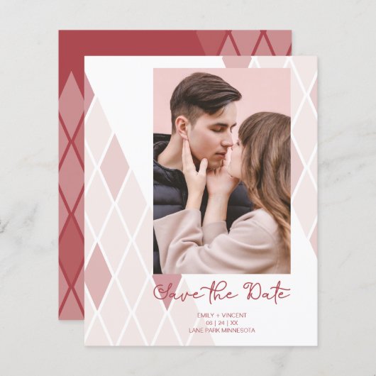 Cheap Elegant Abstract Foto Sophisticated Wedding (Voorkant / Achterkant)