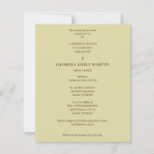 Cheap Floral Frame Elegant Photo Funeral (Achterkant)