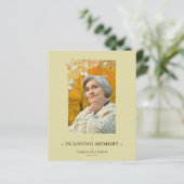 Cheap Floral Frame Elegant Photo Funeral (Staand voorkant)