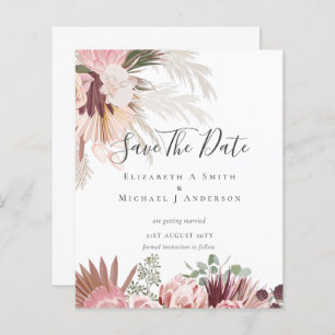 CHEAP FOTO SAVE DATES - Pampas Grass Burgundy
