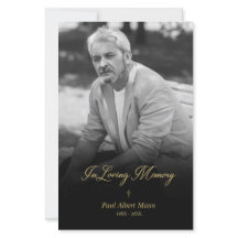 Cheap Golden in Loating Memory BW Photo Funeral