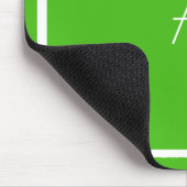 Cheap Kelly Green Mousepad met White Monogram Muismat (Hoek)