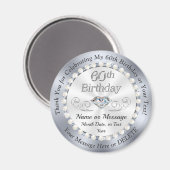Cheap, Party Favors for 60th Birthday Vrouw, Magneet (Voorkant / Achterkant)