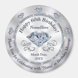Cheap Personalize, Party Favors for 60th Birthday, Magneet