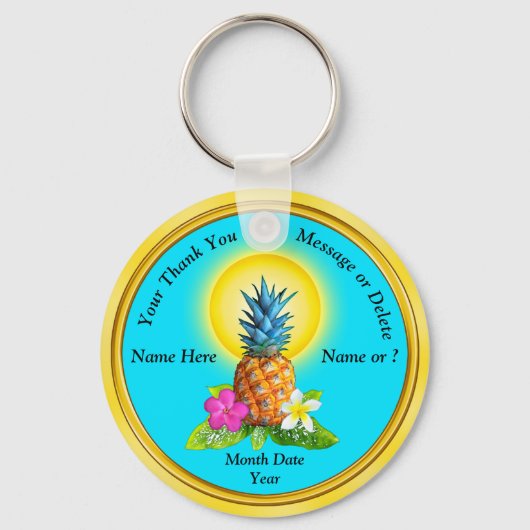 Cheap Personalized Hawaiian Party Favors Sleutelhanger (Voorkant)