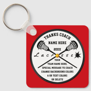 Cheap Personalized Lacrosse Coach Gifts, elke COLO Sleutelhanger