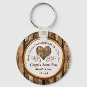 Cheap Personalized Rustic Huwelijkscadeaus voor ga Sleutelhanger (Voorkant)
