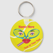 Cheap PERSONALIZED Tennis Sleutelhangers, Womens T Sleutelhanger (Voorkant)