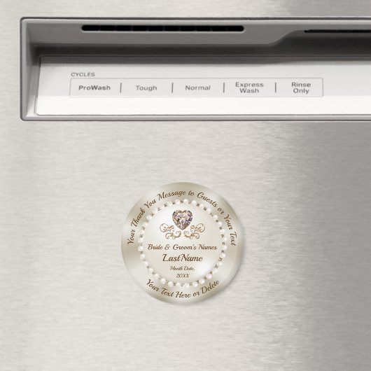 Cheap Personalized, Wedding Dank u Magnets, Magneet (Insitu (Vaatwasser))