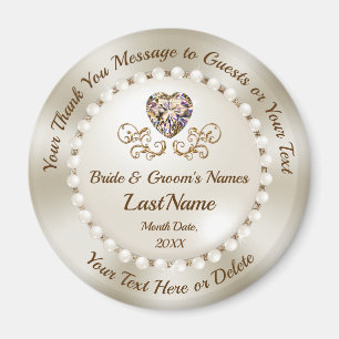 Cheap Personalized, Wedding Dank u Magnets, Magneet