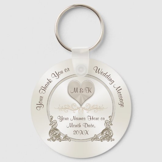 Cheap Personalized Wedding Favors, Bulk Korting Sleutelhanger (Voorkant)
