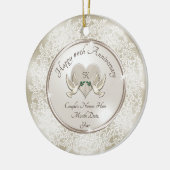 Cheap Personalized Wedding Jubileum Ornaments Keramisch Ornament (Links)