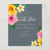 CHEAP Photo Save Dates TROPICAL FLOWEWBeach (Voorkant)