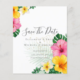 CHEAP Photo Save Dates TROPICAL FLOWEWBeach Flyer